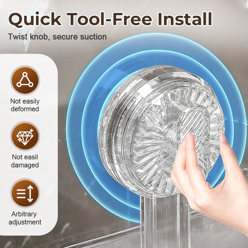 🎁 Limited stock available—grab yours now!🔥Universal Removable Faucet Storage Rack