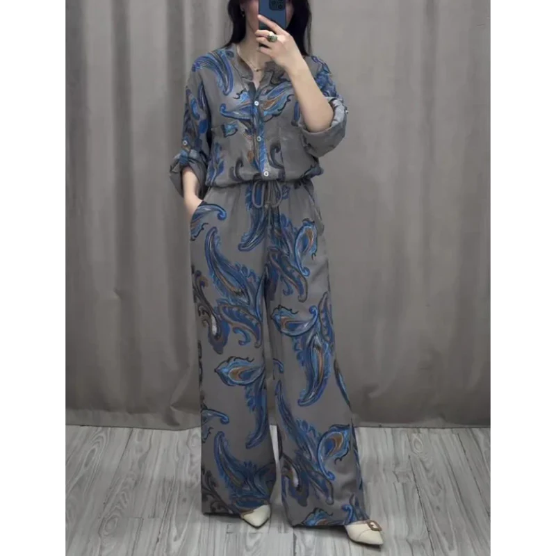 Two Piece Shirt and Trousers Set for Women