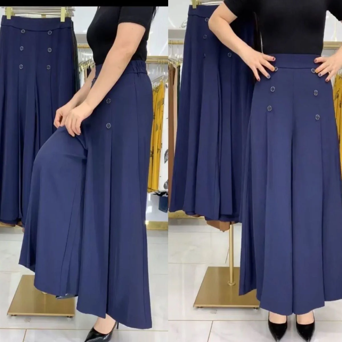 👖【Fashion Slim Fit】Hot Sale-Pleated Wide Leg Pants