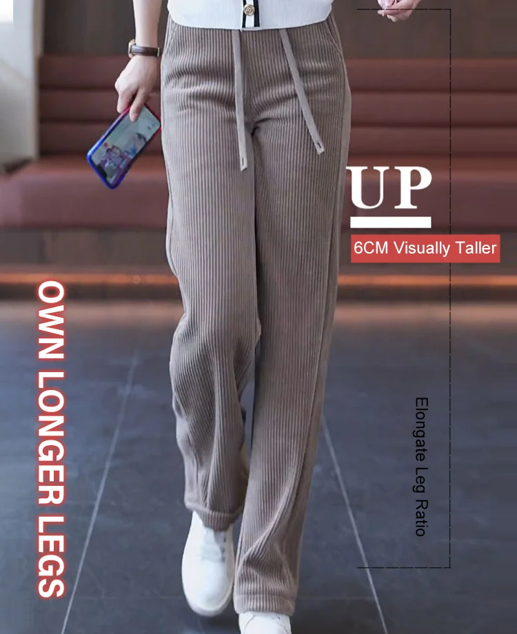 🎅Julförsäljning- 50% OFF🎁Lös och bekväm bantning med vida ben Casual byxa