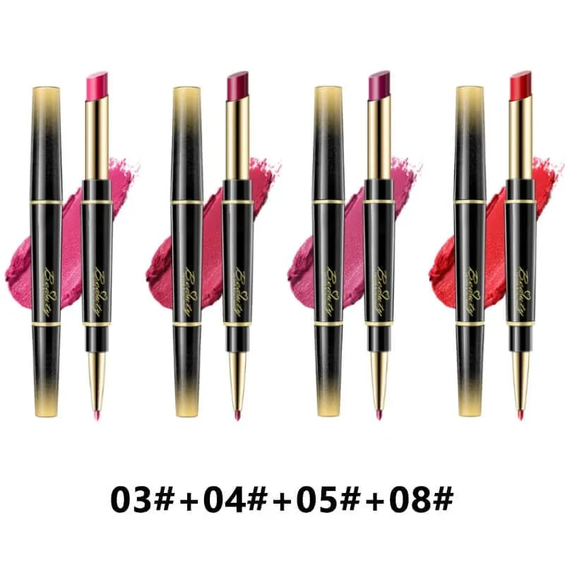 Double ended lipstick Automatic Lip Liner Matte Waterproof Non-fading Non-stick Lipstick