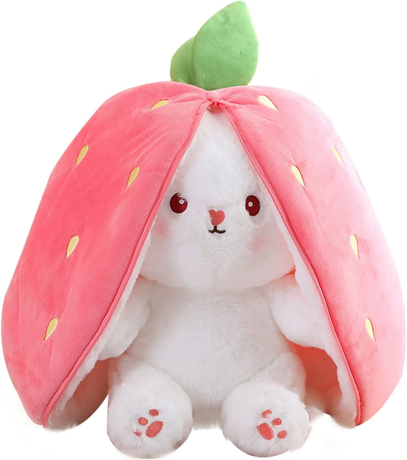 🍓 LAST DAY PROMOTION - 50%OFF🍓Strawberry Bunny Transformed into Little Rabbit🎀 Fruit Doll Plush Toy🐰