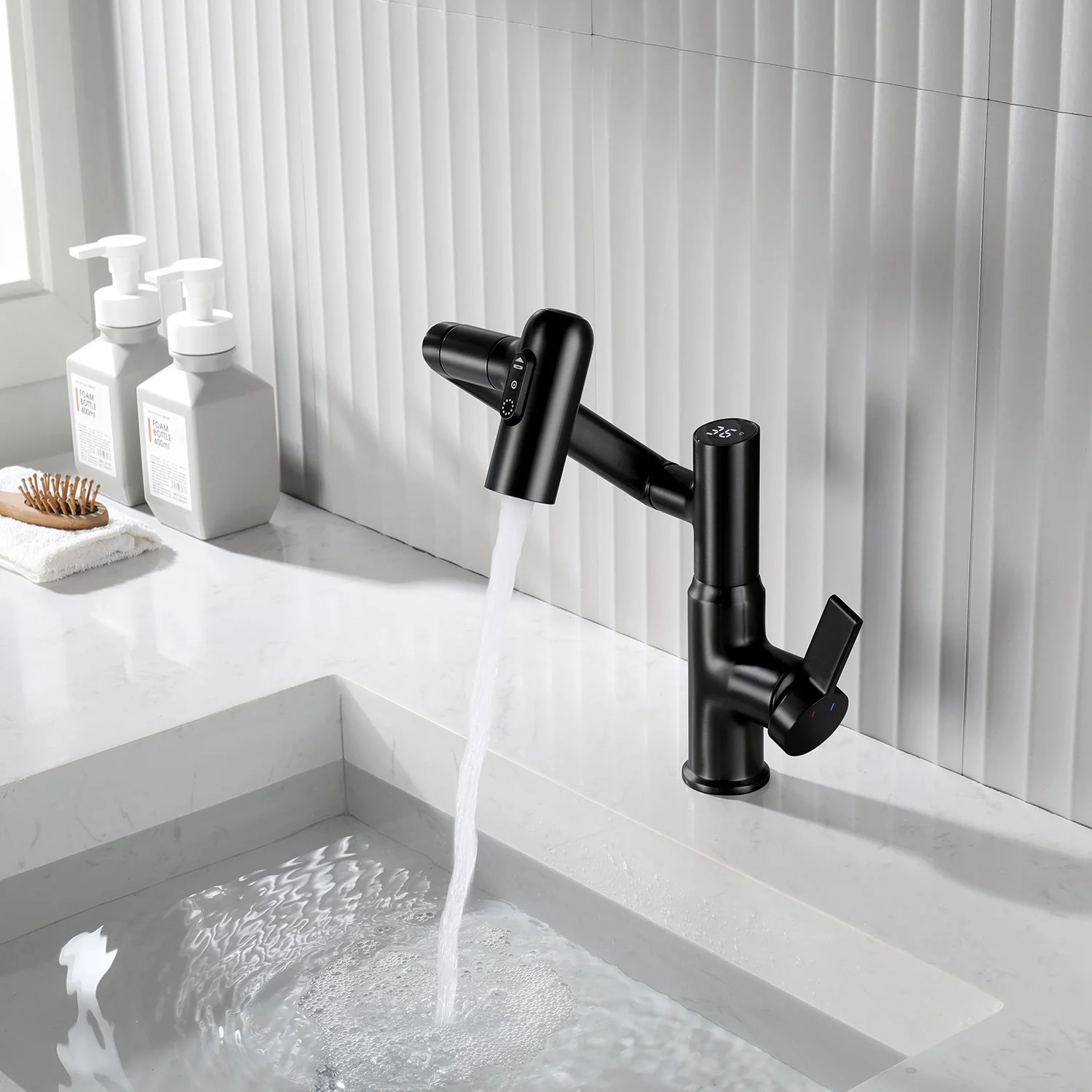 🎁Hot Sale 49% OFF⏳Single-Hole Rotatable Faucet with Temperature Display