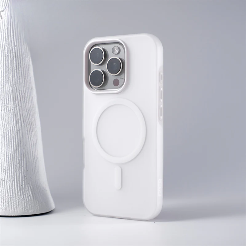 Bright Color Magnetic Skin-Friendly Half-Frame Phone Case for iPhone