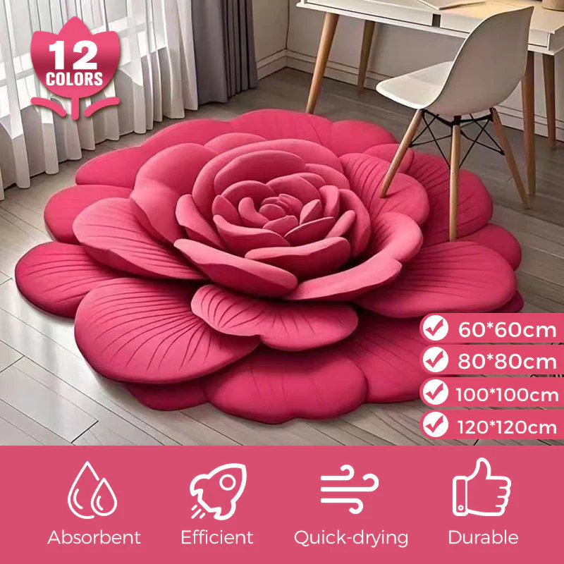 🏠2025 New Product-50% OFF🔥Floral Plush & Diatomaceous Earth Floor Mat✨