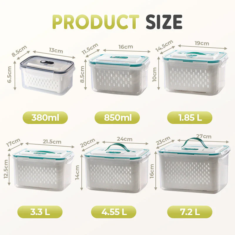 🔥Summer Hot Sale 50％ OFF💝2 in 1 Draining Fresh-Keep Food Container