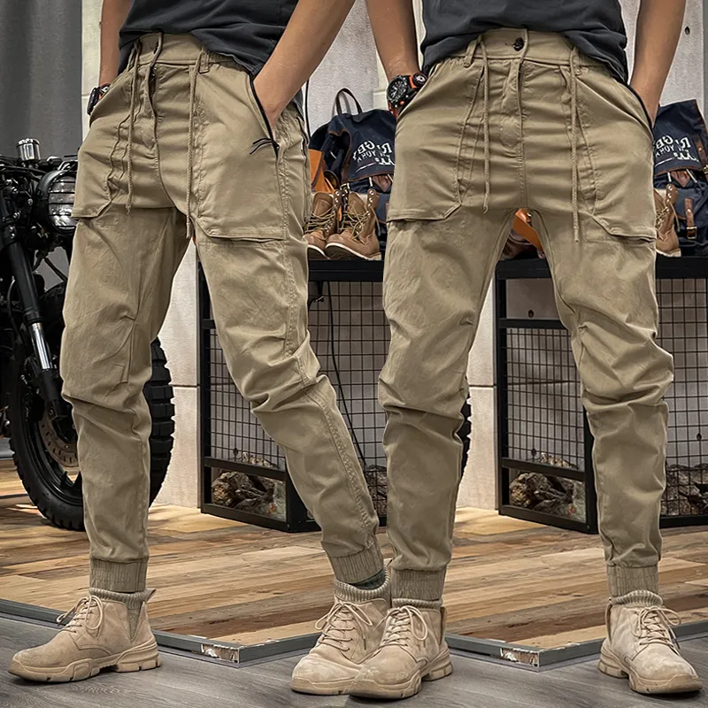 2024 SPRING MEN'S DISTRESSED SLIM FIT BIKER PANTS👖