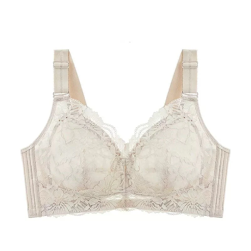 Breathable Wire-Free Full Coverage Lace Bra