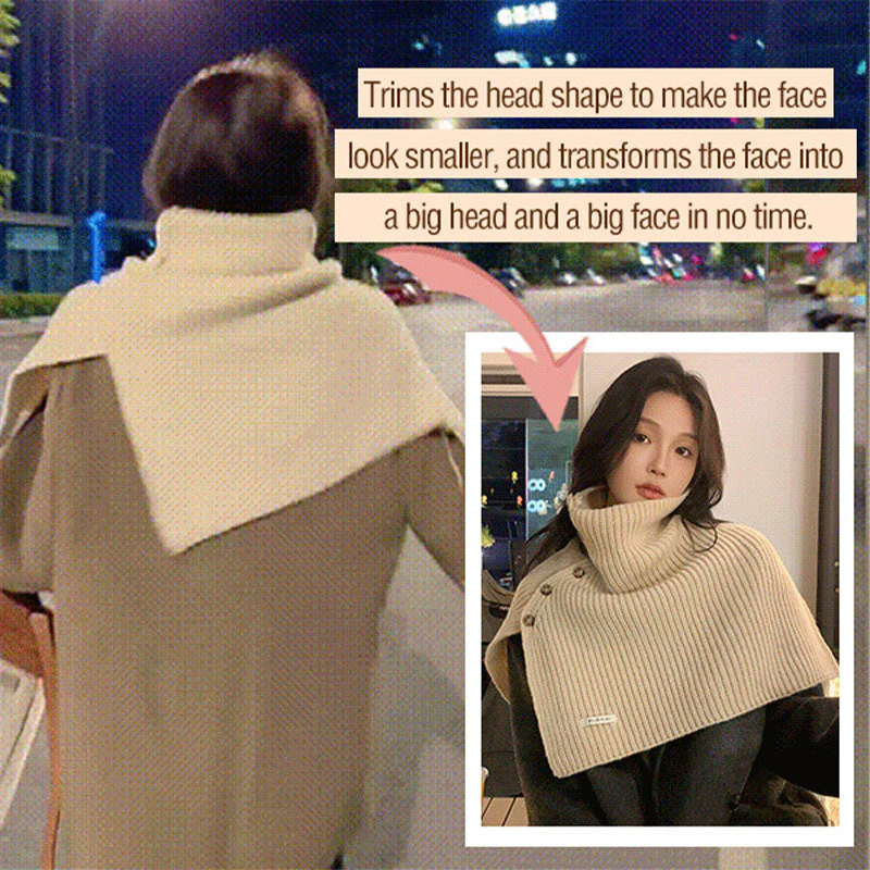 🔥Winter hot sale🔥Gift Choice - Multi-Purpose Buttoned Split Knit Shawl