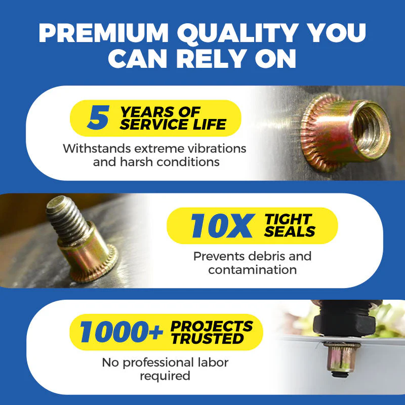 🔥Hot Promotion 56% Off💥Flat Head Threaded Insert Nut Rivet Nuts Set