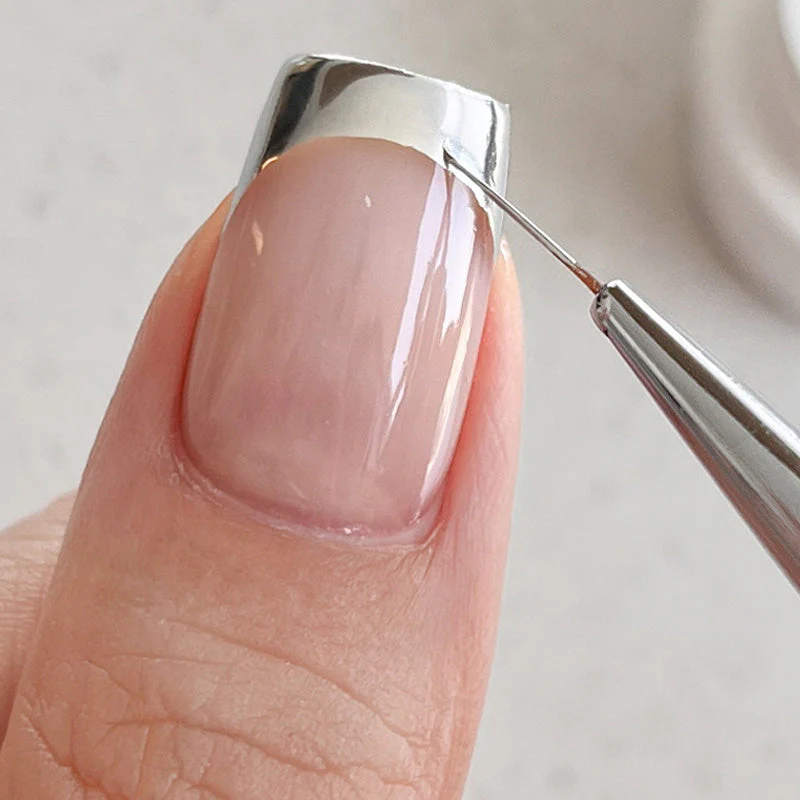 💅Silver Liquid Mirror Chrome Nail Gel In Can