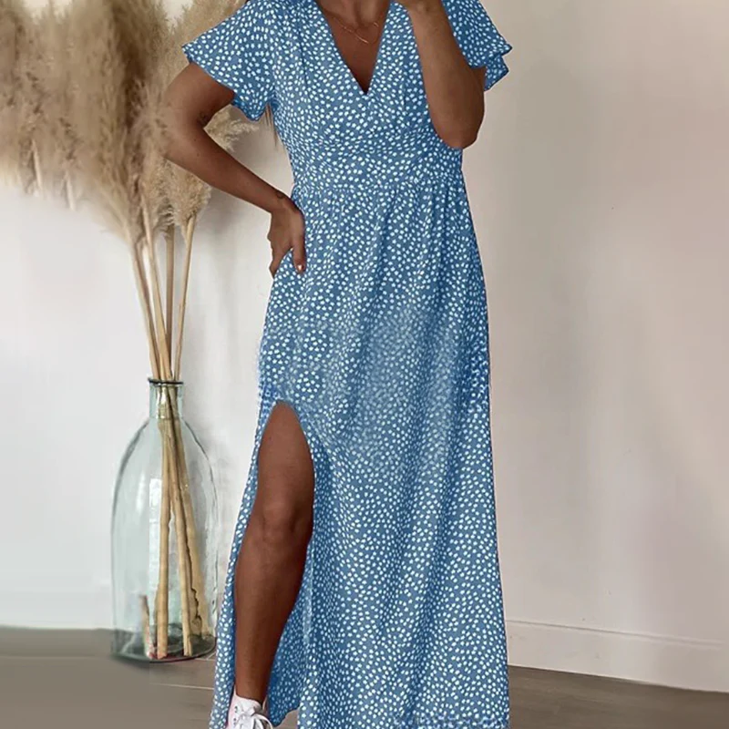 🌹Women’s Sexy Printed Maxi Dress With Side Slits💃