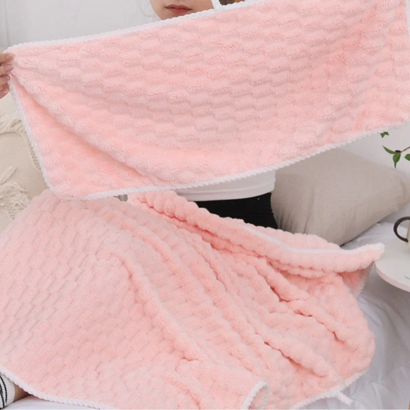 Clouds Coral Velvet Bath Towel