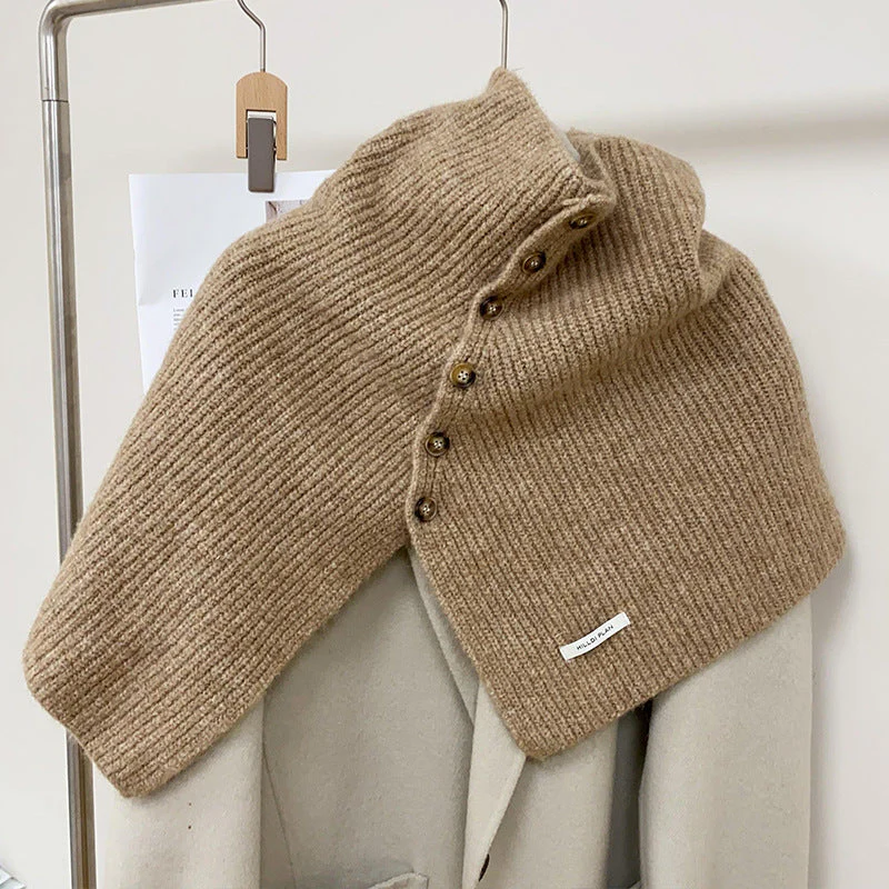 🔥Winter hot sale🔥Gift Choice - Multi-Purpose Buttoned Split Knit Shawl