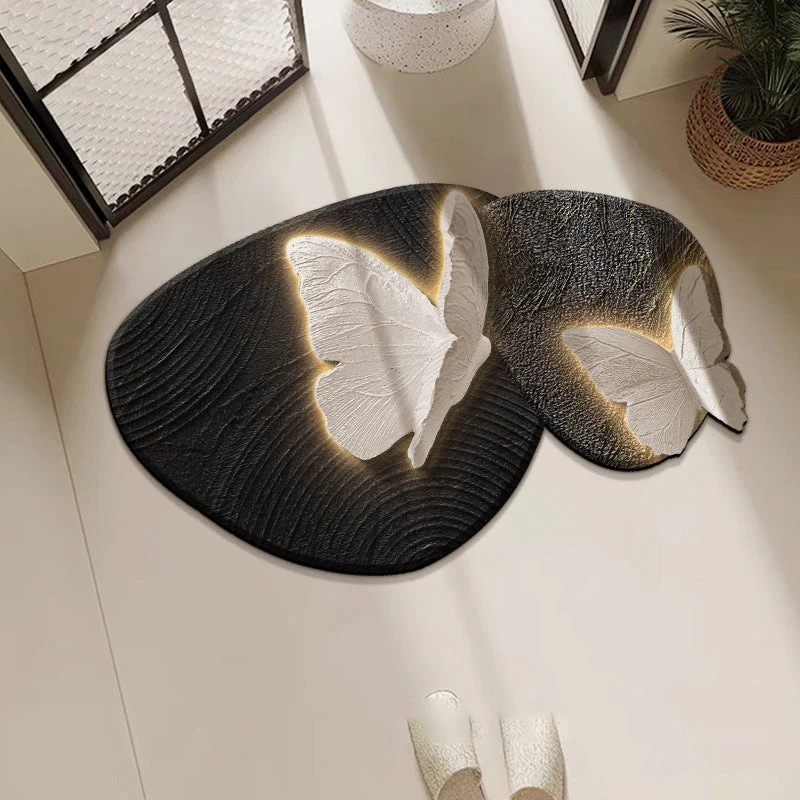 🦋Retro Butterfly Diatomite Mat – Quick Drying & Non-Slip