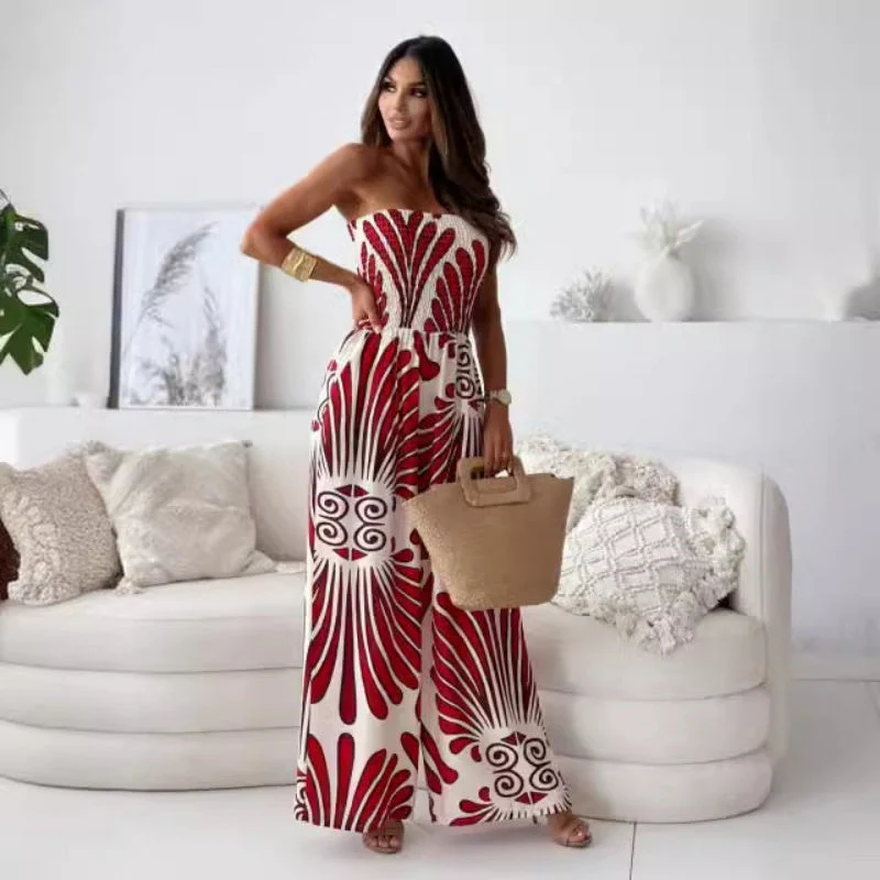 🦋HOT SALE 50% OFF💕Off-Shoulder Sleeveless Jumpsuit with Wide Legs