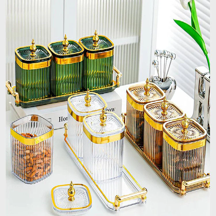 [High-grade Material] Multipurpose Light Luxury Pastry and Nut Sealed Jar