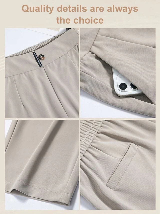 ✈️ Free Shipping📦High-waisted Flesh-concealing Thin Icy Narrow Straight-leg Pants