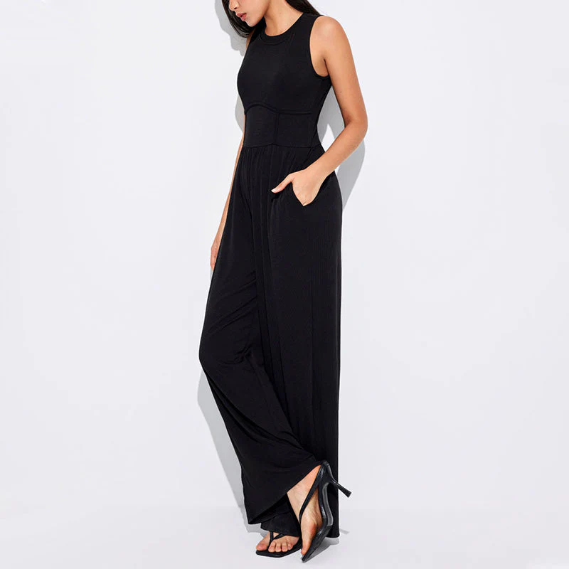 🔥Promotion 50% OFF 🔥Women’s Solid Sleeveless Wide Leg Jumpsuit &Free shopping✈️