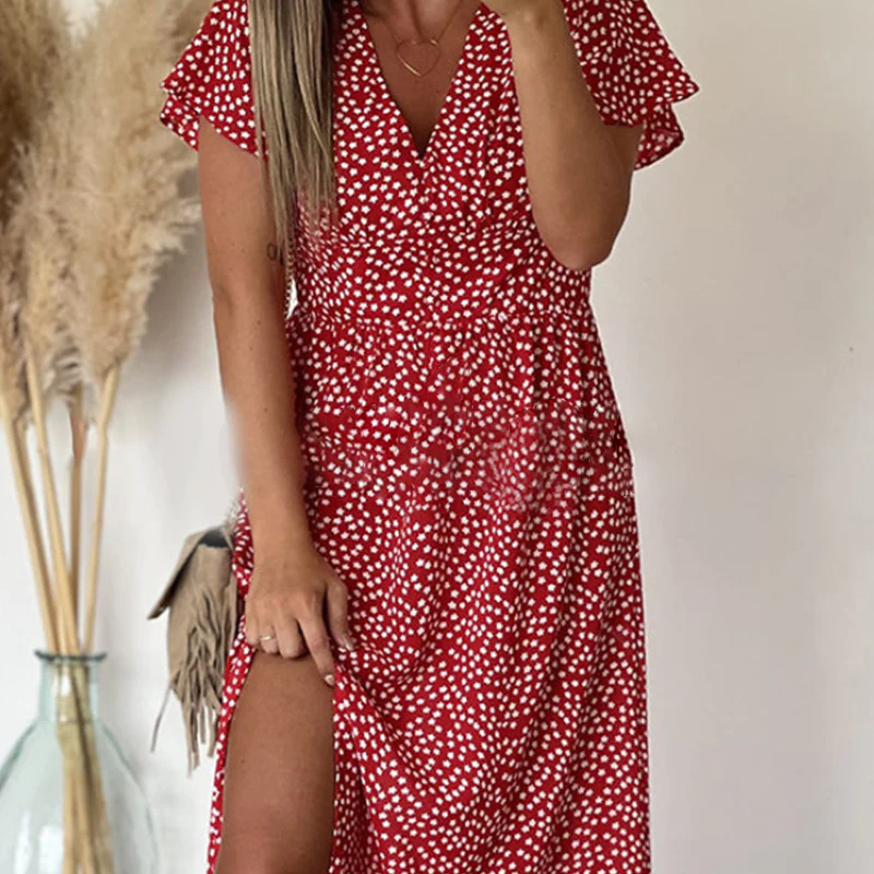 🌹Women’s Sexy Printed Maxi Dress With Side Slits💃