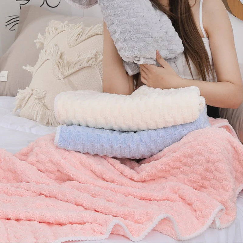 Clouds Coral Velvet Bath Towel