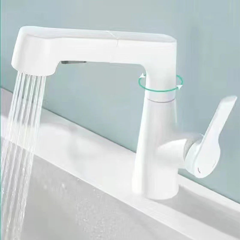1 Hole Bathroom Faucet with Pull out Sprayer