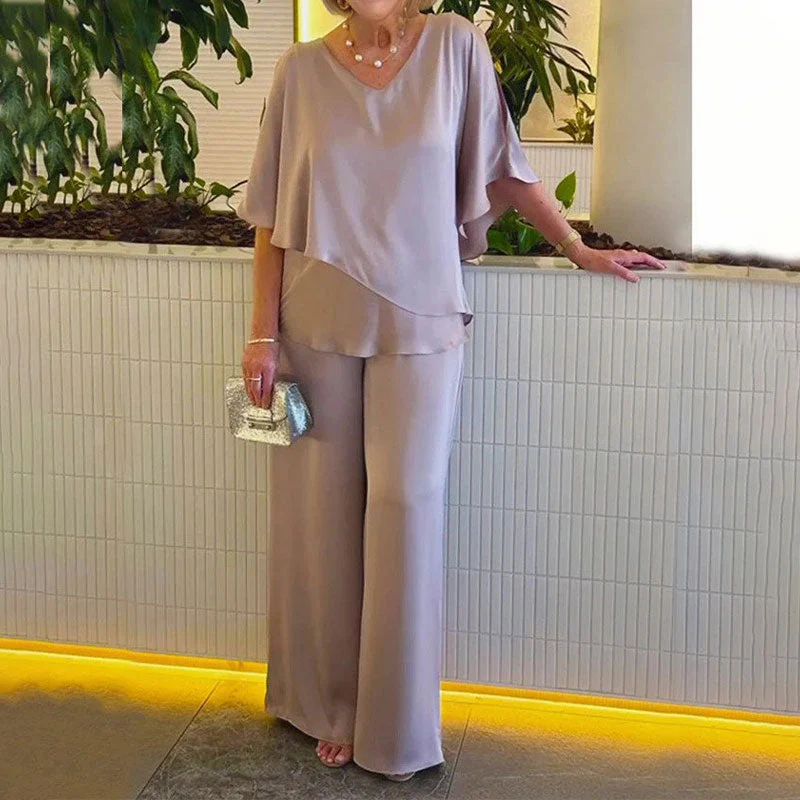 💥Summer Hot Sale🌷Plus Size Double Layer 2-Piece Set