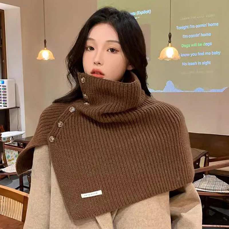 🔥Winter hot sale🔥Gift Choice - Multi-Purpose Buttoned Split Knit Shawl