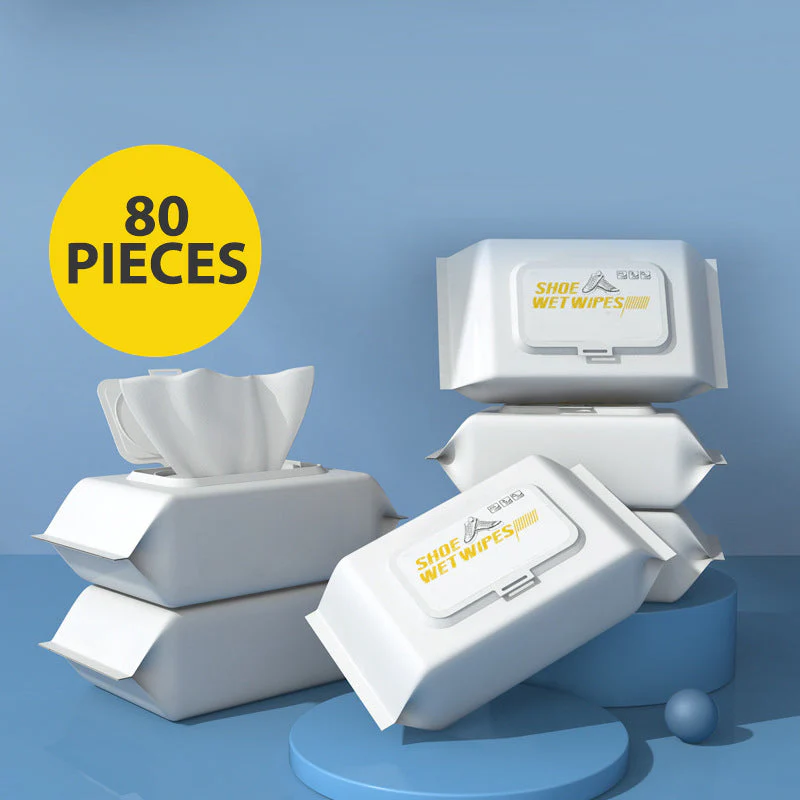 White shoe cleaning wet wipes