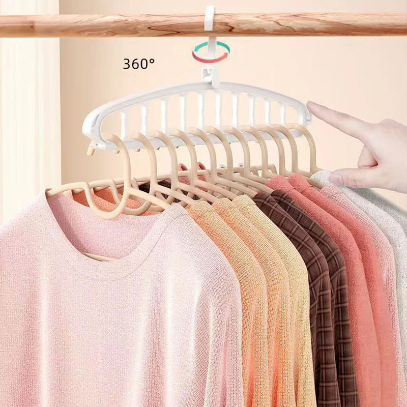 🥳New Year Specials🔥Multifunctional Foldable Clothes Hanger with 11-Hole