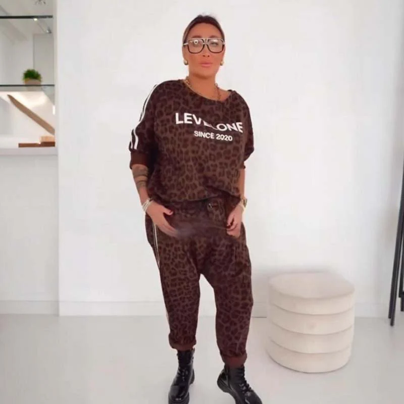 🔥【S-5XL】 Women's Chic Leopard Print Co-ord Set🐆 – Versatile for Daily & Party Looks👖