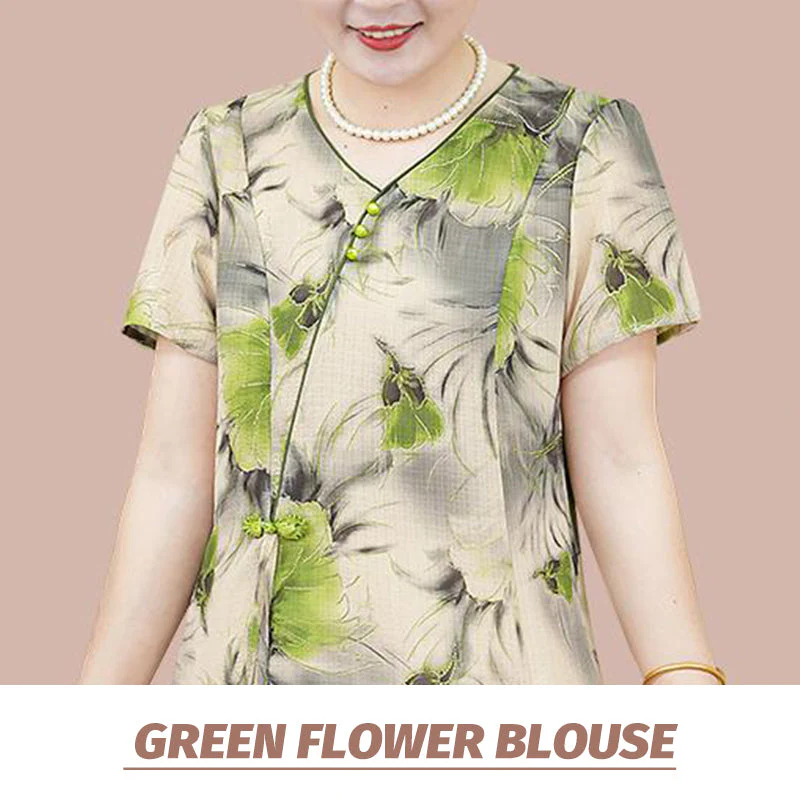 Traditional Chinese Blouse & Pants Set for Women