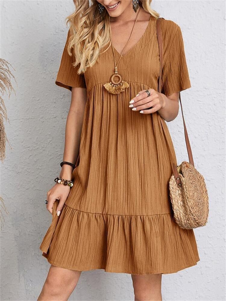 🎁Hot Sale 50% OFF⏳Retro V-neck Loose Casual Dress