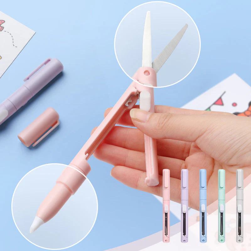 Foldable Mini Scissors Ceramic Pencil