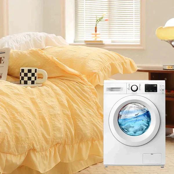 ✨2025 Hot Sale✨Icy Seersucker Summer Cool Quilt Lace 4-piece Set