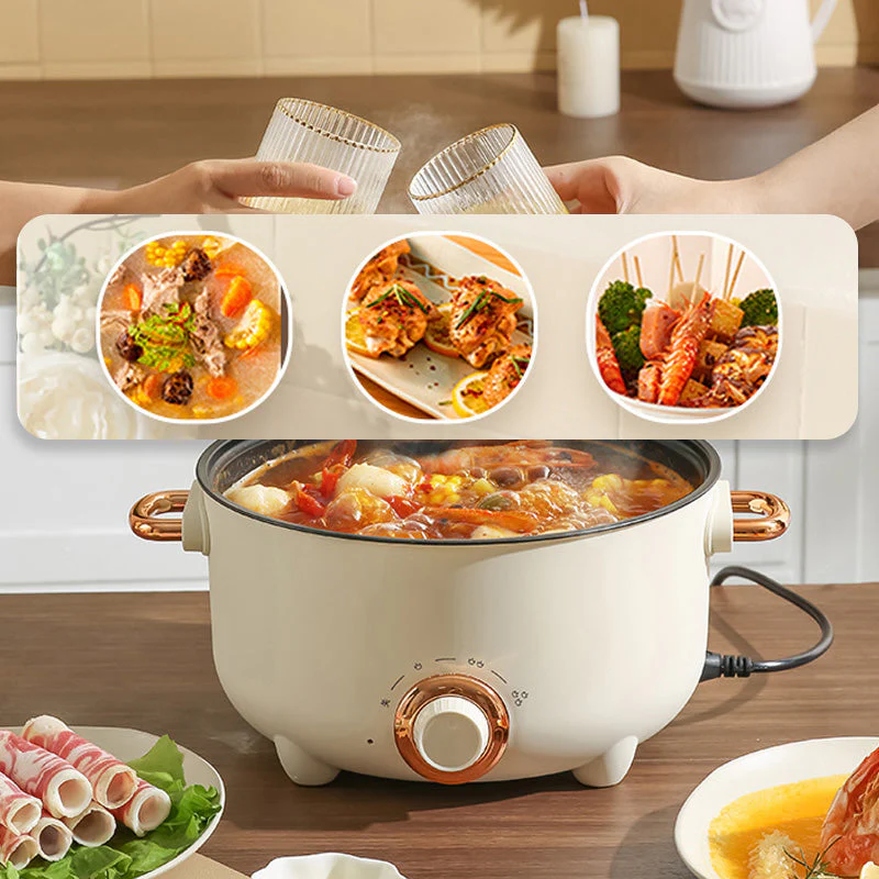 🔥Limited Time 50% OFF🔥Multifuntional Electric Non-Stick Cooker with Steamer