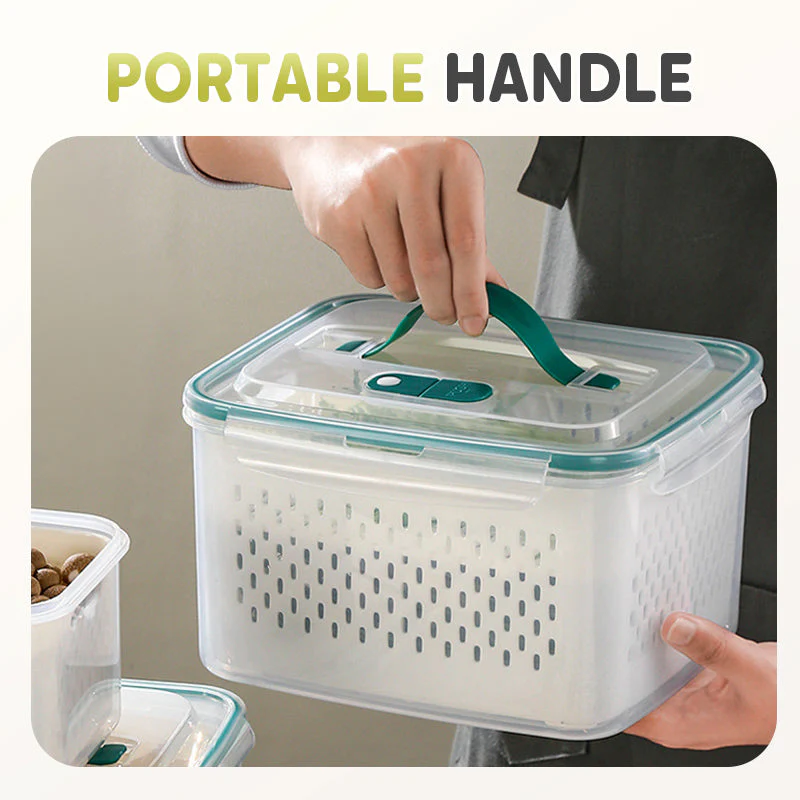 🔥Summer Hot Sale 50％ OFF💝2 in 1 Draining Fresh-Keep Food Container