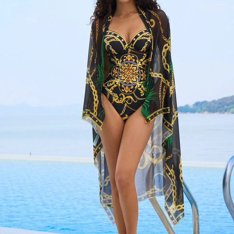 💃Women’s One-Piece Swimsuit & Cover-Up Set🔥