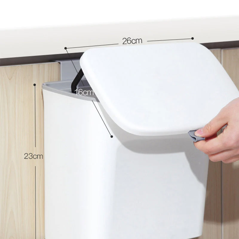 Kitchen Hanging Trash Can with Lid