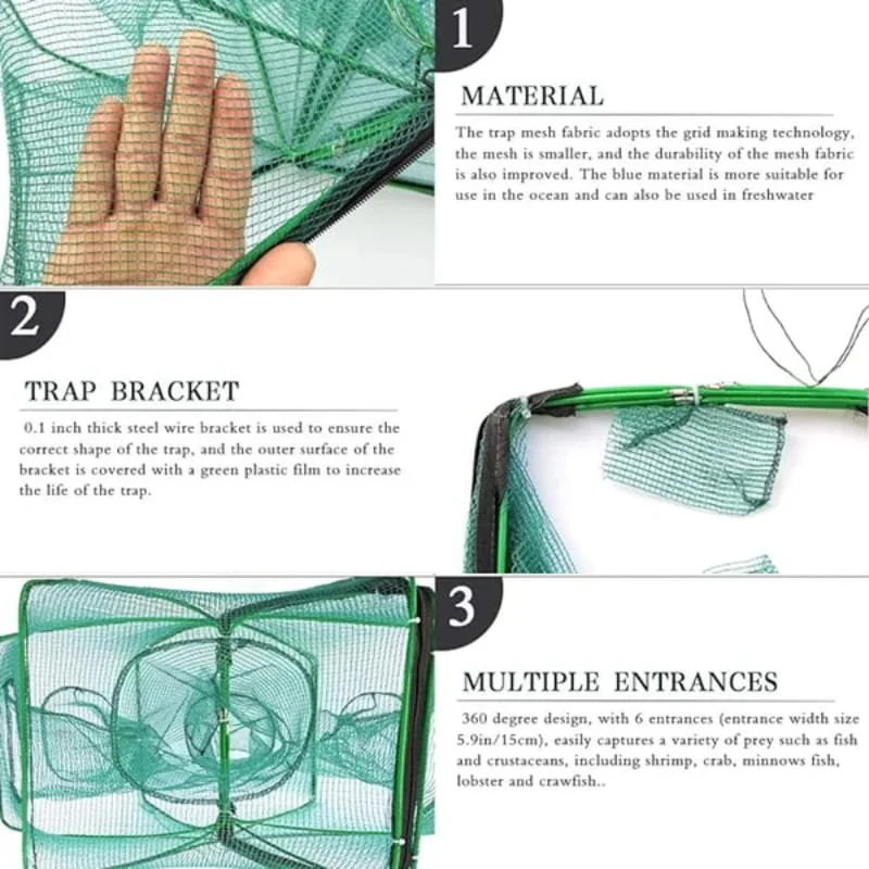 🔥Auto-Foldable Strengthened Fishing Trap Net