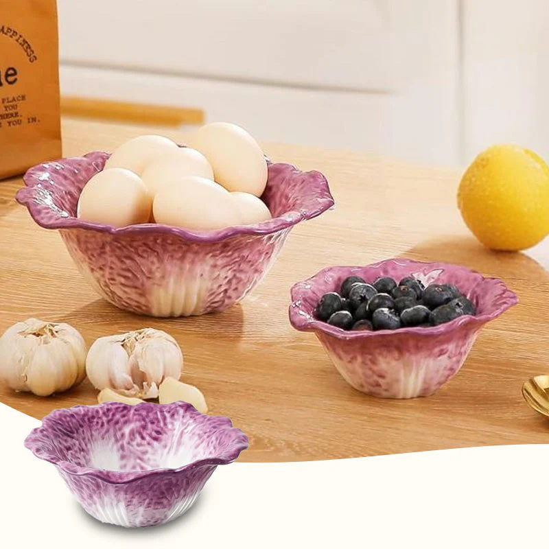 🥬 Cabbage Ceramic Art Dinner Plates✨