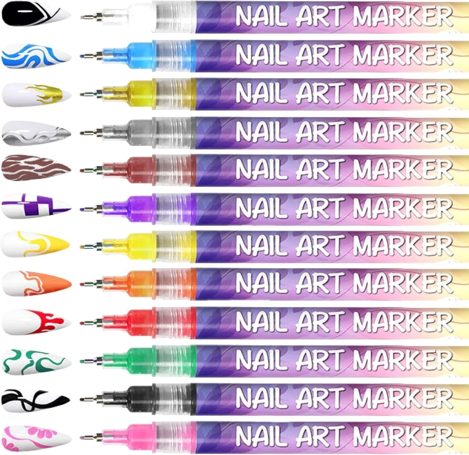 🎁LAST WEEK SPECIAL PRICE: ￡9.99!!⏳12 Colors Nail Art Pens Set🎨💅