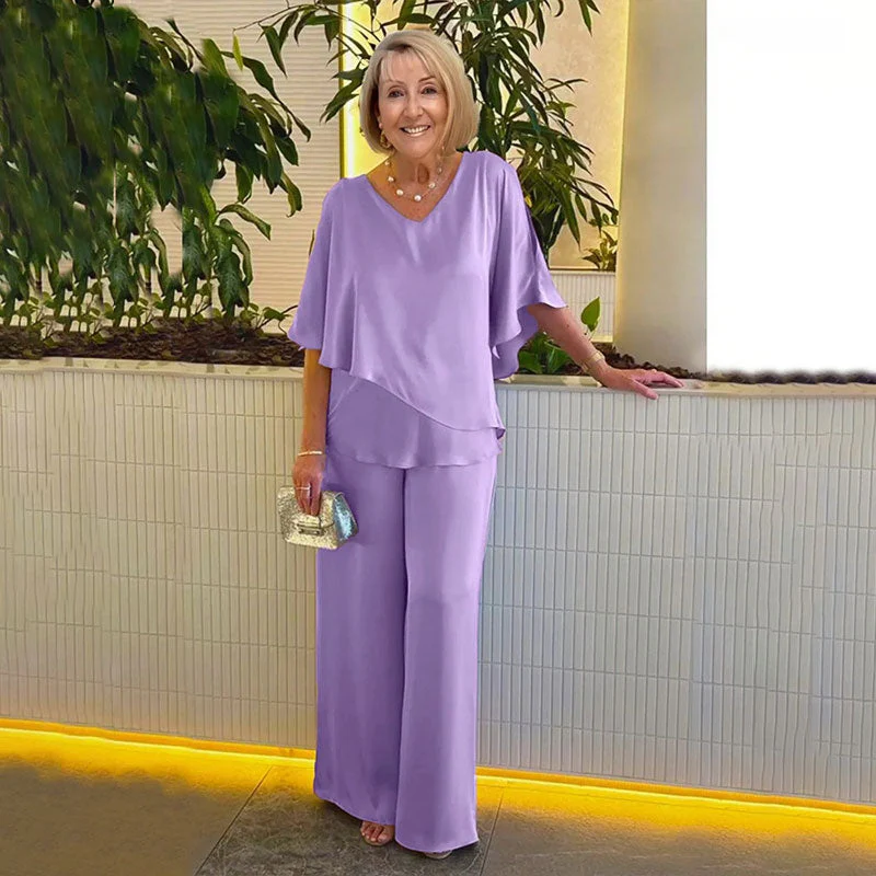 💥Summer Hot Sale🌷Plus Size Double Layer 2-Piece Set