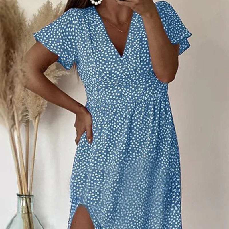 🌹Women’s Sexy Printed Maxi Dress With Side Slits💃