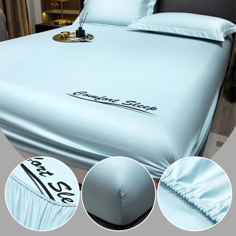 ✈️ Free Shipping ALL📦Summer Ice Cooling Silky Bed Fitted Sheet Pillow Cover🛏️