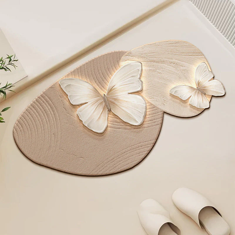 🦋Retro Butterfly Diatomite Mat – Quick Drying & Non-Slip