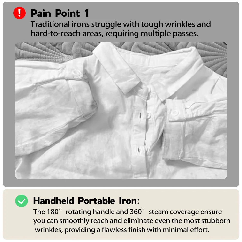 🔥Limited Time Offer 49% OFF🎁Portable Mini Electric Steamer Iron for Clothes