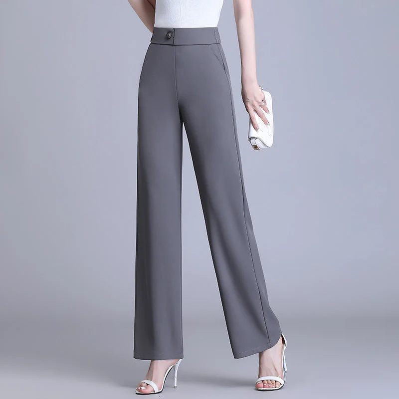 ✈️ Free Shipping📦High-waisted Flesh-concealing Thin Icy Narrow Straight-leg Pants