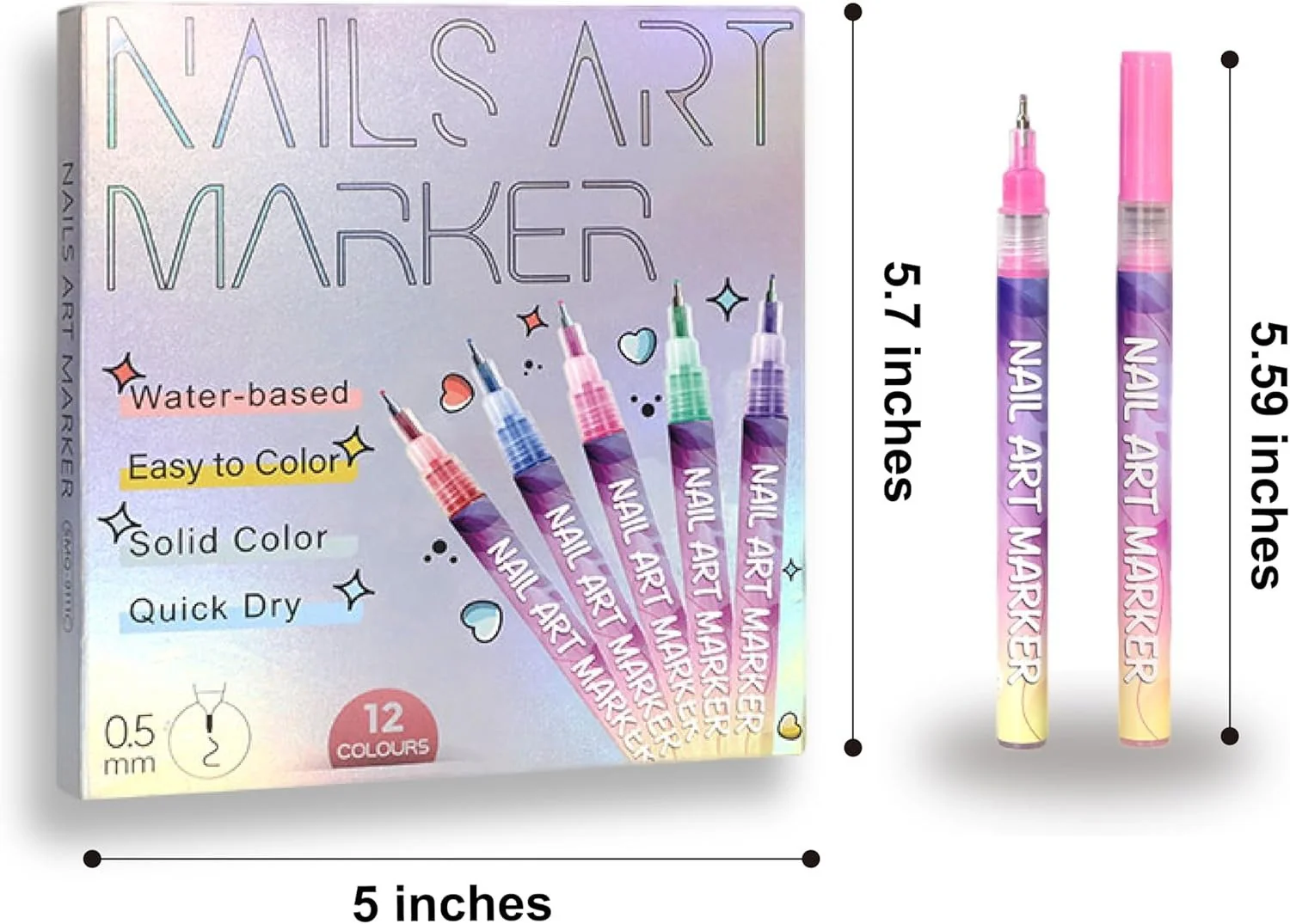 🎁LAST WEEK SPECIAL PRICE: ￡9.99!!⏳12 Colors Nail Art Pens Set🎨💅