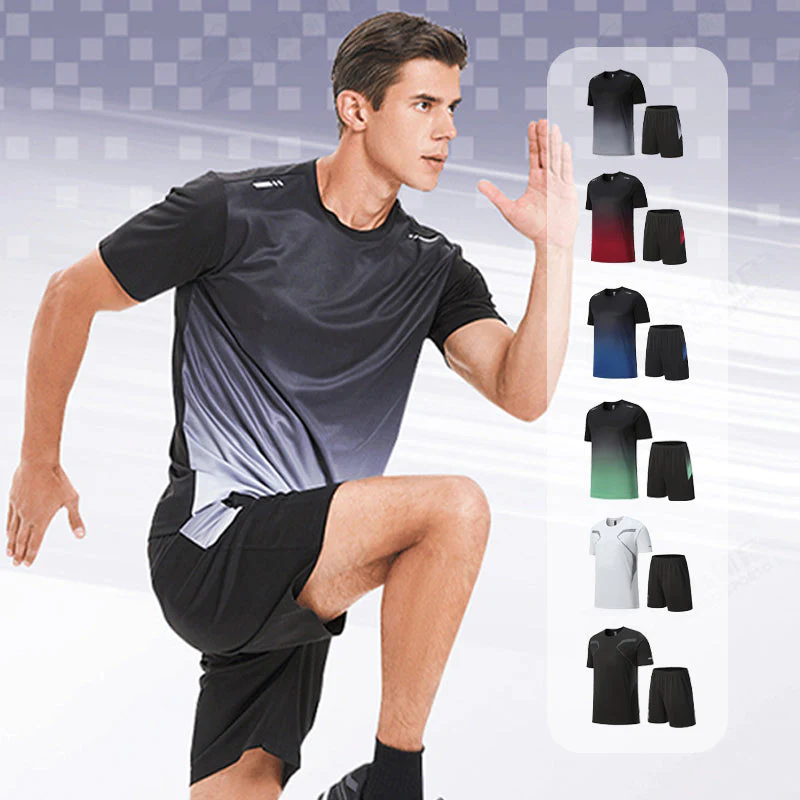 🎁Summer Hot Sale 50% OFF☀️💦Men’s Loose-Fit Breathable Quick-Drying Athletic T-Shirt & Shorts Tracksuit